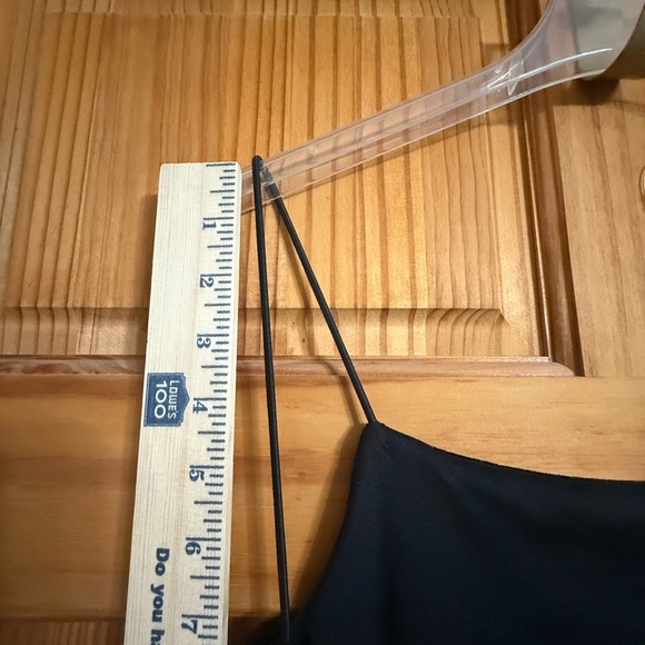 Byer Too! 90’s Y2K Vintage Black Velvet Open Back Formal minimalist HOCO Prom - Picture 8 of 9